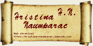 Hristina Naumparac vizit kartica